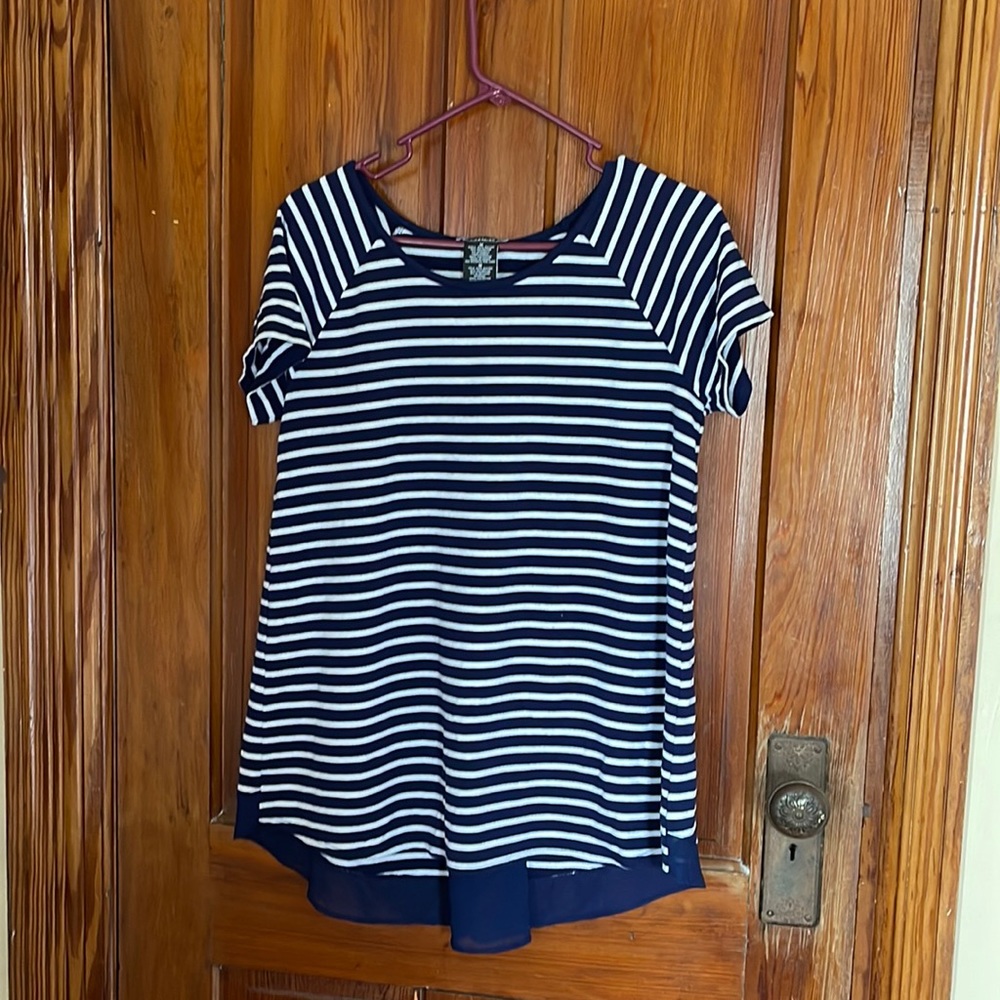 Blue striped blouse
